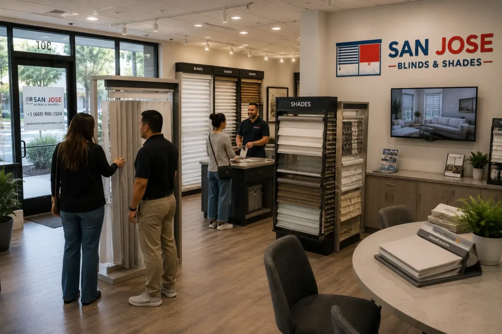 San Jose blinds and shades showroom
